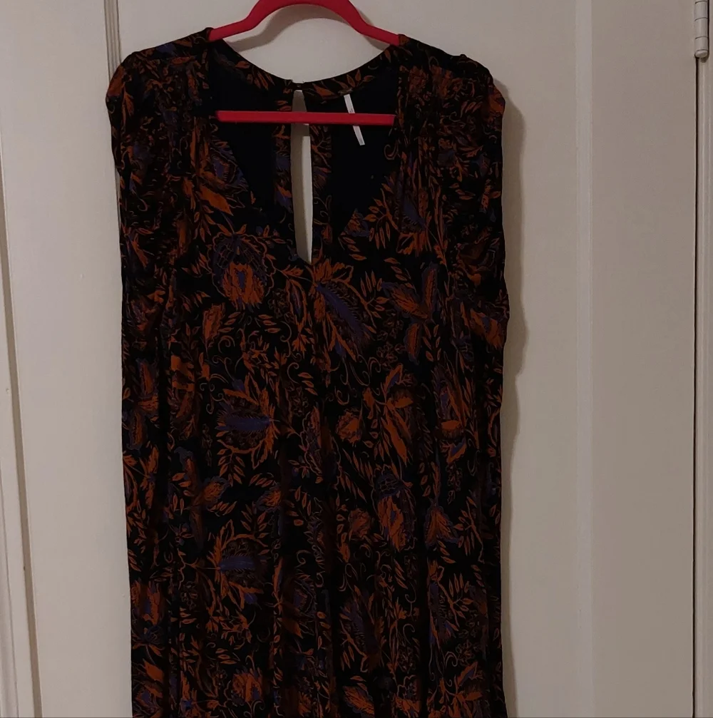 Free People Hey Lover Floral Print Puff Sleeve Tunic/Dress
